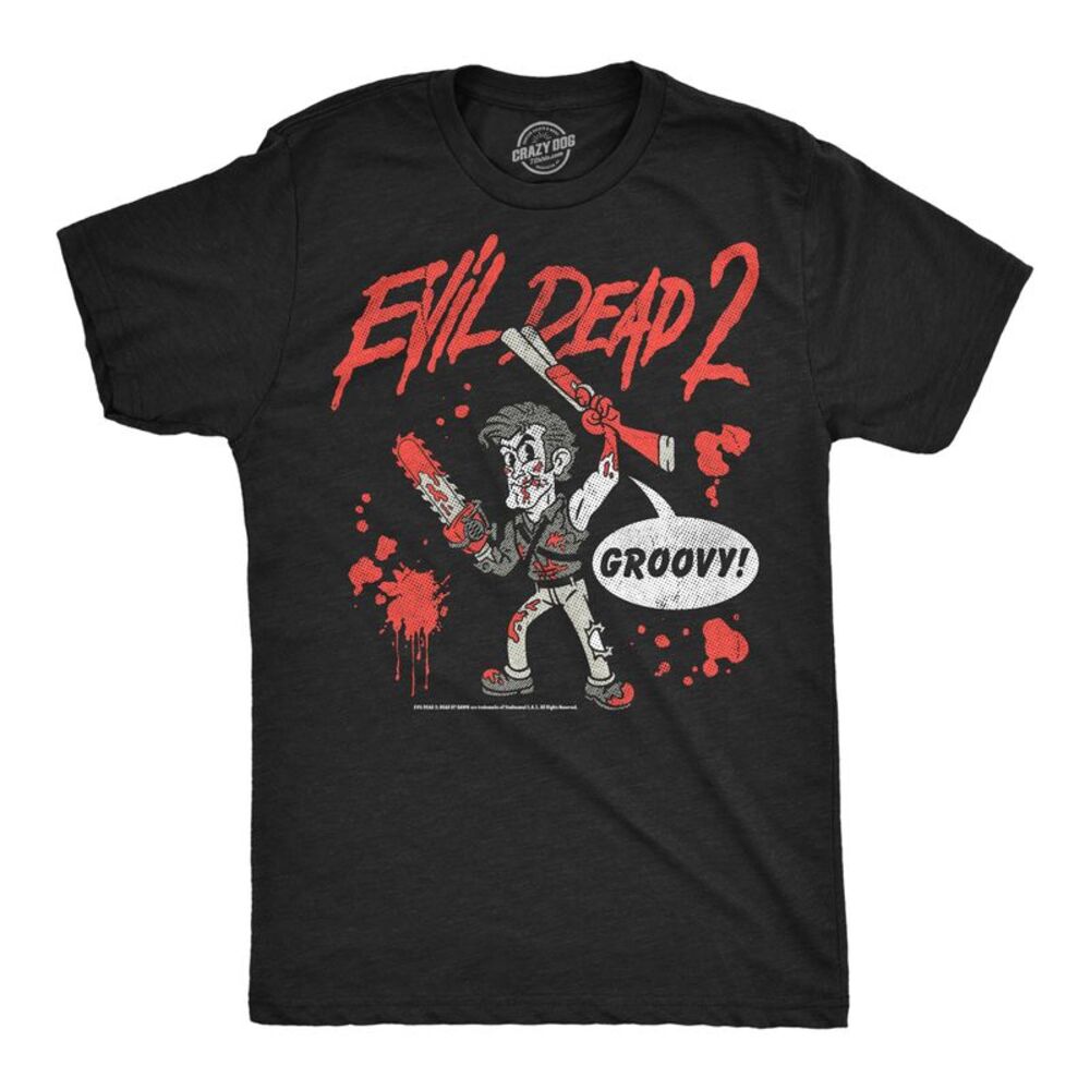 Mens Funny T Shirts Cartoon Ash Evil Dead Movie Tee For Men